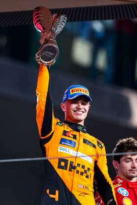 Lando Norris of Great Britain and McLaren celebrates on the podium, Race, F1 Grand Prix of Abu Dhabi, Yas Marina Circuit on December 08, 2024 in Abu Dhabi, United Arab Emirates Photo by Diogo Cardoso DeFodi Images Lando Norris of Great Britain and McLaren celebrates in the podium, Race, F1 Grand Prix of Abu Dhabi, Yas Marina Circuit on December 8, 2024 in Abu Dhabi, United Arab Emirates Photo by Diogo Cardoso DeFodi Images Defodi 645 f1abu20241208 055 Defodi-645