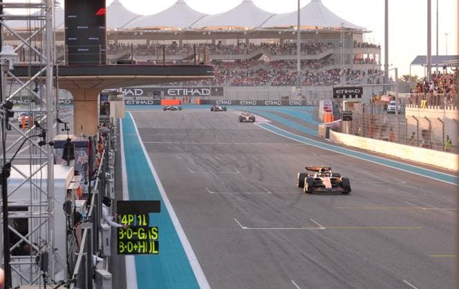 08 12 2024, Yas Marina Circuit, Abu Dhabi, Formula 1 Etihad Airways Abu Dhabi Grand Prix 2024 , in the picture Lando Norris GBR , McLaren F1 Team Photo by Hasan Bratic DeFodi Images Defodi 506 20241208 hbr 10463