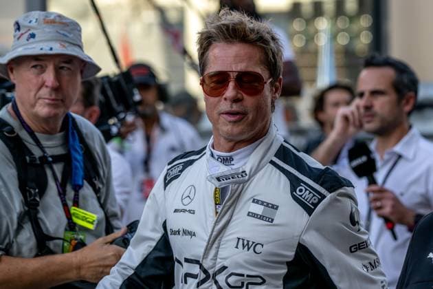 ABU DHABI, UNITED ARAB EMIRATES: Brad Pitt, famous movie star, at the 2024 Formula 1 Abu Dhabi Grand Prix at the Yas Marina Circuit in Abu Dhabi, United Arab Emirates.