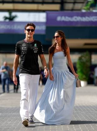 63 George Russell (GBR, Mercedes-AMG Petronas F1 Team) and his girlfriend Carmen Montero Mundt, F1 Grand Prix of Abu Dhabi at Yas Marina Circuit on December 7, 2024 in Abu Dhabi, United Arab Emirates. (Photo by HOCH ZWEI) Abu Dhabi United Arab Emirates *** 63 George Russell GBR, Mercedes AMG Petronas F1 Team and his girlfriend Carmen Montero Mundt, F1 Grand Prix of Abu Dhabi at Yas Marina Circuit on December 7, 2024 in Abu Dhabi, United Arab Emirates Photo by HOCH ZWEI Abu Dhabi United Arab Emirates