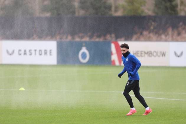 Club Brugge v Sporting CP - UEFA Champions League Media Activities 09 12 2024 WESTKAPELLE, BELGIUM - DECEMBER 09 : Talbi Chemsdine midfielder of Club Brugge pictured during a training session ahead of the UEFA Champions League 2024 25 League Phase MD6 match between Club Brugge and Sporting CP on December 9, 2024 in Westkapelle, Belgium, 09 12 2024 Westkapelle Belgium  Copyright: xTomasxSiskx