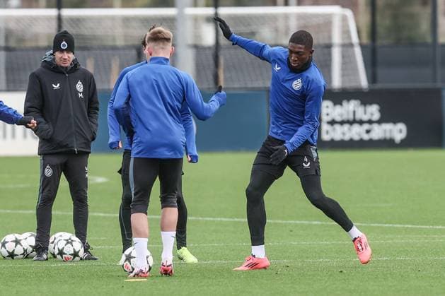 Club s Joel Ordonez pictured during a training session of Belgian Club Brugge KV, Monday 09 December 2024 in Brugge. Tomorrow, they will play against Portuguese club Sporting CP, on the sixth day of the UEFA Champions League league phase. BRUNOxFAHY  x107746301x
