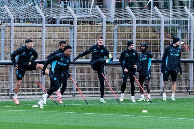 UEFA Champions League final training Bayer 04 Leverkusen 09 12 2024 Patrick Schick Bayer 04 Leverkusen, 14 Why Up UEFA Champions League final training Bayer 04 Leverkusen before the match against Inter Milan, Leverkusen, BayArena on 09 12 2024 Copyright: xBEAUTIFULxSPORTS Wunderlx