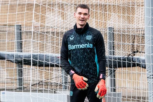 UEFA Champions League final training Bayer 04 Leverkusen 09 12 2024 Matej Kovar Bayer 04 Leverkusen, 17 UEFA Champions League final training Bayer 04 Leverkusen before the match against Inter Milan, Leverkusen, BayArena on 09 12 2024 Copyright: xBEAUTIFULxSPORTS Wunderlx