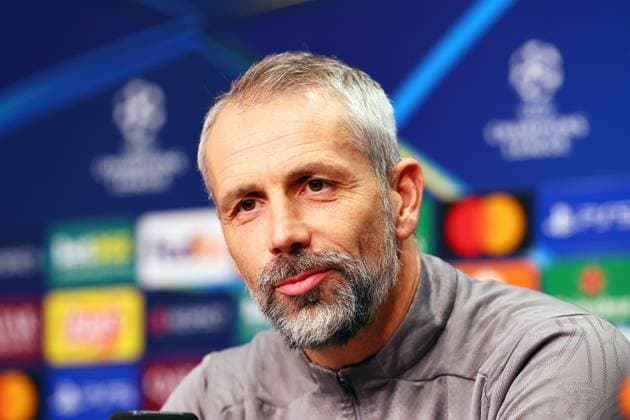 Sport Bilder des Tages RB Leipzig - Pressekonferenz Champions League Leipzig, 09.12.2024, Red Bull Arena, Fussball, UEFA Champions League, Matchday-1, RB LEIPZIG vs. ASTON VILLA FC am 10 12 2024 , Pressekonferenz RB Leipzig am Vortag der Partie , Im Bild: Trainer Marco Rose (RB Leipzig) , *** RB Leipzig press conference Champions League Leipzig, 09 12 2024, Red Bull Arena, Football, UEFA Champions League, Matchday 1, RB LEIPZIG vs ASTON VILLA FC on 10 12 2024 , Press conference RB Leipzig the day before the match , In the picture coach Marco Rose RB Leipzig , Picture Point