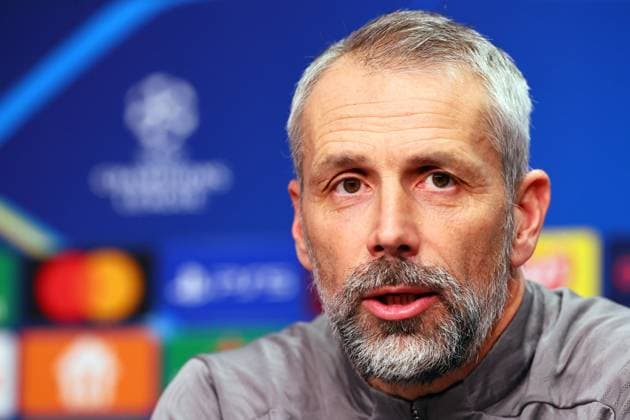 RB Leipzig press conference Champions League Leipzig, 09 12 2024, Red Bull Arena, Football, UEFA Champions League, Matchday 1, RB LEIPZIG vs ASTON VILLA FC on 10 12 2024 , Press conference RB Leipzig the day before the match , In the picture coach Marco Rose RB Leipzig , Picture Point