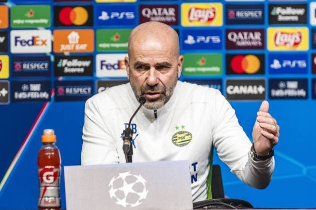 GUINGAMP, 09-12-2024. Stade de Roudourou. press conference, PK, Pressekonferenz Peter Bosz, prior to the match of thuesday. Press conference Peter Bosz  x26965925x Copyright:
