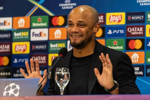 Press conference, FC Bayern Munich, 09 12 2024 Vincent Kompany FC Bayern Munich, Head Coach Press conference, FC Bayern Munich, 09 12 2024 UEFA Champions League FC Shakhtar Donetsk FC Bayern Munich Arena AufSchalke, Gelsenkirchen Copyright: xBEAUTIFULxSPORTS Buriakovx