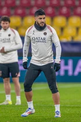 SOCCER - UEFA CL, RBS vs PSG SALZBURG,AUSTRIA,09.DEC.24 - SOCCER - UEFA Champions League, Red Bull Salzburg vs Paris Saint German, preview, training PSG. Image shows Marco Asensio (PSG).  GEPAxpictures xWolfgangxKofler