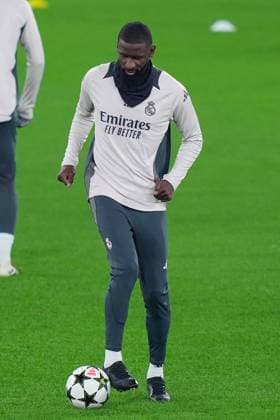 Real Madrid s Antonio Rudiger during the training session the day before the Uefa Champions League soccer match between Atalanta and Real Madrid a at the Gewiss Stadium in Bergamo, north Italy - Monday , December 9 , 2024. - Soccer .  Copyright: xSpada LaPressex