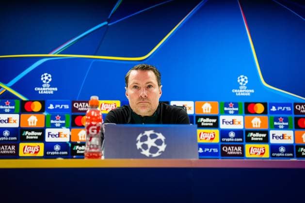Champions League 2024-2025: press conference, PK, Pressekonferenz of Feyenoord Rotterdam - Feyenoord coach Brian Priske during the press conference of Feyenoord in preparation of the Champions League duel against AC Sparta Prague at Stadion Feijenoord De Kuip on 10 December 2024 in Rotterdam, The Netherlands. Copyright: xYannickxVerhoevenx