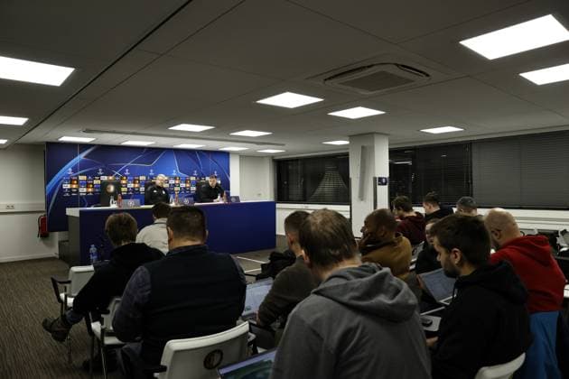 ROTTERDAM - Sparta Prague coach Lars Friis during a press conference, PK, Pressekonferenz at the Kuip prior to the Champions League match against Feyenoord. ANP MAURICE VAN STEEN xVIxANPxSportx xxANPxIVx 515391758 originalFilename: 515391758.jpg