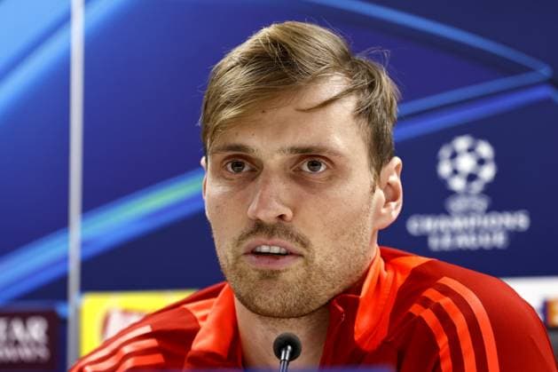 ROTTERDAM - Asger Sorensen of Sparta Prague during a press conference, PK, Pressekonferenz at the Kuip prior to the Champions League match against Feyenoord. ANP MAURICE VAN STEEN xVIxANPxSportx xxANPxIVx 515391829 originalFilename: 515391829.jpg