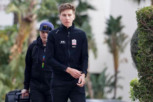 Tadej Pogacar In press conference, PK, Pressekonferenz Tadej Pogacar for the UAE Emirates Cycling Team attends a press conference after training in Benidorm, Spain, on December 10, 2024. Benidorm Spain  Copyright: xJosexMiguelxFernandezx originalFilename:fernandezdevelascosanz-uaeemira241210_npBDa.jpg