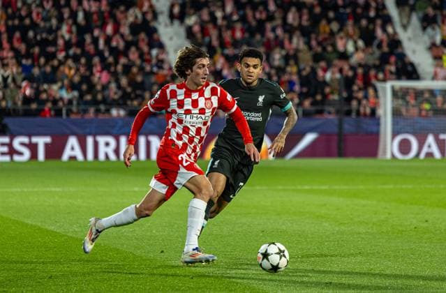 Football - UEFA Champions League - League Phase - Girona FC v Liverpool FC GIRONA, SPAIN - Tuesday, December 10, 2024: Girona s Bryan Gil during the UEFA Champions League Matchday 6 game between Girona FC and Liverpool FC at the Estadi Montilivi. (Photo by David Rawcliffe Propaganda) GIRONA Estadi Montilivi CATALONIA SPAIN  Copyright: xDavidxRawcliffex P2024-12-10-Girona_Liverpool-16