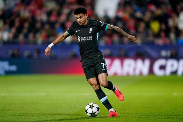 ESP: Girona FC v Liverpool FC. UEFA Champions League match. Date 6 Luis Diaz of Liverpool FC during the UEFA Champions League match, date 6, between Girona FC and Liverpool FC played at Montilivi Stadium on December 10 2024 in Barcelona Spain. kpng Copyright: xSergioxRuizx xImagox PS_241210_GIR_LIV_015