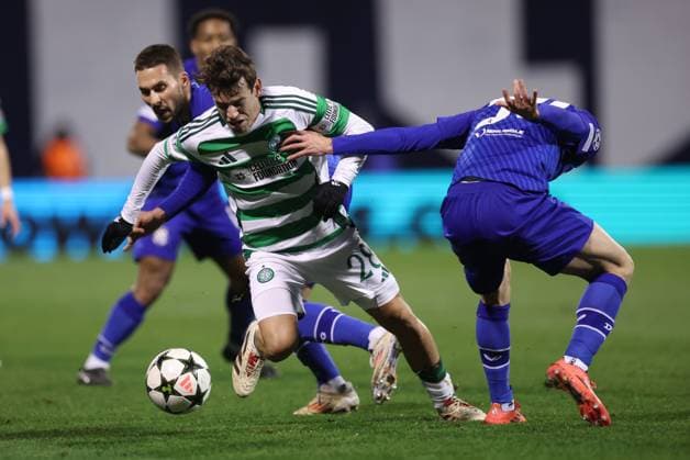 GNK Dinamo v Celtic FC - UEFA Champions League 2024 25 League Phase MD6 ZAGREB, CROATIA - DECEMBER 10: Paulo Bernardo of Celtic in action during UEFA Champions League League Phase MD6 match between Dinamo Zagreb and Celtic at Stadion Maksimir on December 10, 2024 in Zagreb, Croatia.  GoranxStanzl PIXSELL