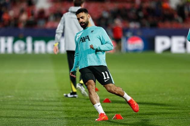 December 10, 2024, Girona, Girona, SPAIN: Mohamed Salah of Liverpool FC warms up during the UEFA Champions League 2024 25 League Phase MD6, match between Girona FC and Liverpool FC at Estadi de Montilivi on December 10, 2024 in Girona, Spain. Girona SPAIN - ZUMAa181 20241210_zaa_a181_053 Copyright: xIrinaxR.xHipolitox