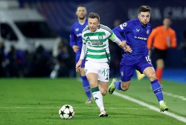 GNK Dinamo v Celtic FC - UEFA Champions League 2024 25 League Phase MD6 ZAGREB, CROATIA - DECEMBER 10: Callum McGregor of Celtic in action during UEFA Champions League League Phase MD6 match between Dinamo Zagreb and Celtic at Stadion Maksimir on December 10, 2024 in Zagreb, Croatia.  SanjinxStrukic PIXSELL