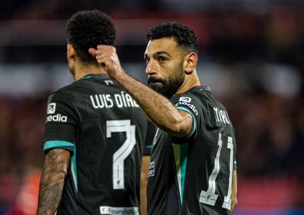 Football - UEFA Champions League - League Phase - Girona FC v Liverpool FC GIRONA, SPAIN - Tuesday, December 10, 2024: Liverpool s Mohamed Salah celebrates after scoring the first goal during the UEFA Champions League Matchday 6 game between Girona FC and Liverpool FC at the Estadi Montilivi. (Photo by David Rawcliffe Propaganda) GIRONA Estadi Montilivi CATALONIA SPAIN  Copyright: xDavidxRawcliffex P2024-12-10-Girona_Liverpool-46