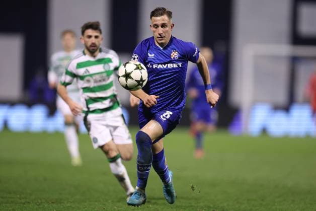 GNK Dinamo v Celtic FC - UEFA Champions League 2024 25 League Phase MD6 ZAGREB, CROATIA - DECEMBER 10: Lukas Kacavenda of Dinamo Zagreb in action during UEFA Champions League League Phase MD6 match between Dinamo Zagreb and Celtic at Stadion Maksimir on December 10, 2024 in Zagreb, Croatia.  GoranxStanzl PIXSELL