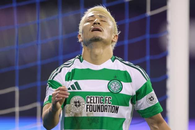 Daizen Maeda of Celtic shows a look of dejection Dinamo Zagreb v Celtic, UEFA Champions League, Group Stage, Football, Maksimir Stadium, Zagreb, Croatia, UK - 10 Dec 2024 EDITORIAL USE ONLY No use with unauthorised audio, video, data, fixture lists, club league logos or live services. Online in-match use limited to 120 images, no video emulation. No use in betting, games or single club league player publications.  Copyright: xNikolaxKrstic Shutterstockx 14984446cq