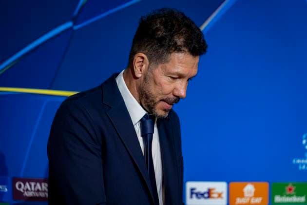 Champions League 2024 25 League Phase MD6: Atletico Madrid press conference, PK, Pressekonferenz Diego Pablo Simeone, head coach of Atletico de Madrid, seen speaking during the UEFA Champions League 2024 25 League Phase MD6 training and press conference at Estadio Riyadh Air Metropolitano on December 10, 2024 in Madrid, Spain. Madrid Estadio Riyadh Air Metropolitano Madrid Spain Copyright: xAlbertoxGardinx AGardin_20241210_Football_Champions_Atletico_Madrid_PC_0001