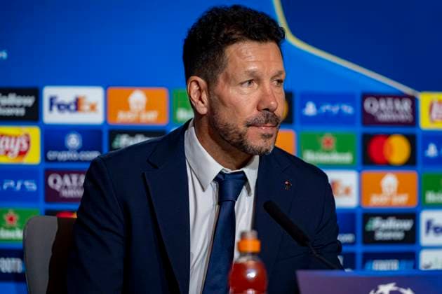 Champions League 2024 25 League Phase MD6: Atletico Madrid press conference, PK, Pressekonferenz Diego Pablo Simeone, head coach of Atletico de Madrid, seen speaking during the UEFA Champions League 2024 25 League Phase MD6 training and press conference at Estadio Riyadh Air Metropolitano on December 10, 2024 in Madrid, Spain. Madrid Estadio Riyadh Air Metropolitano Madrid Spain Copyright: xAlbertoxGardinx AGardin_20241210_Football_Champions_Atletico_Madrid_PC_0003