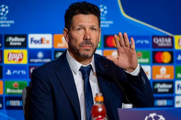 Champions League 2024 25 League Phase MD6: Atletico Madrid press conference, PK, Pressekonferenz Diego Pablo Simeone, head coach of Atletico de Madrid, seen speaking during the UEFA Champions League 2024 25 League Phase MD6 training and press conference at Estadio Riyadh Air Metropolitano on December 10, 2024 in Madrid, Spain. Madrid Estadio Riyadh Air Metropolitano Madrid Spain Copyright: xAlbertoxGardinx AGardin_20241210_Football_Champions_Atletico_Madrid_PC_0033