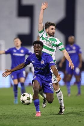 GNK Dinamo v Celtic FC - UEFA Champions League 2024 25 League Phase MD6 ZAGREB, CROATIA - DECEMBER 10: Nathanael Mbuku of Dinamo Zagreb in action during UEFA Champions League League Phase MD6 match between Dinamo Zagreb and Celtic at Stadion Maksimir on December 10, 2024 in Zagreb, Croatia.  GoranxStanzl PIXSELL