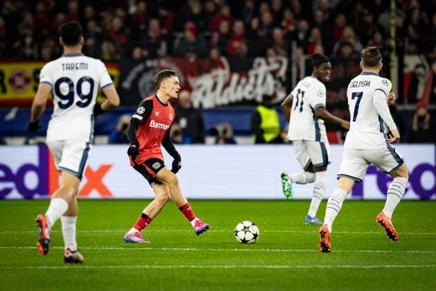 UEFA Champions League, Bayer 04 Leverkusen Inter Milan 10 12 2024 Florian Wirtz Bayer 04 Leverkusen, 10 passing UEFA Champions League, Bayer 04 Leverkusen Inter Milan, Matchday 6 on 10 12 2024 at BayArena in Leverkusen Copyright: xBEAUTIFULxSPORTS AxelxKohringx