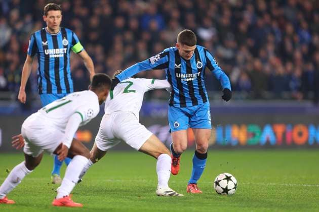 Club Brugge v Sporting CP - UEFA Champions League BRUGGE, BELGIUM - DECEMBER 10 : Tzolis Christos forward of Club Brugge during the UEFA Champions League 2024 25 League Phase MD6 match between Club Brugge and Sporting CP on December 10, 2024 in Brugge, Belgium, 10 12 2024 Brugge Belgium  Copyright: xTomasxSiskx