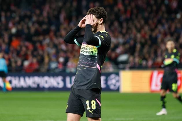 GUINGAMP, 10-12-2024. Stade de Roudourou. UEFA Champions League season 2024 25, match between PSV and Stade Brest 29, PSV player Olivier Boscagli Brest - PSV  x26976926x Copyright: