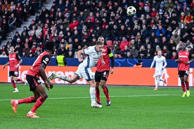 10 12 2024, Football, Champions League, Matchday 6, Season 2024 2025, Bayer 04 Leverkusen Inter Milan, Goal chance Davide Frattesi Inter Milan m xRHR PHOTO TKx Copyright: RHR-FOTOx RHR-FOTO TK