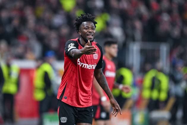 10 12 2024, Football, Champions League, Matchday 6, Season 2024 2025, Bayer 04 Leverkusen Inter Milan, Edmond Tapsoba Bayer Leverkusen xRHR PHOTO TKx Copyright: RHR-FOTOx RHR-FOTO TK