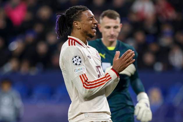 Gelsenkirchen, Germany, 10 12 24 Michael Olise FC Bayern Munich is disappointed during the Champions League group stage match between FC Shakhtar Donetsk vs FC Bayern Munich at Arena AufSchalke Gelsenkirchen Arena AufSchalke North Rhine Westphalia Germany Copyright: xBrauer-Fotoagenturx xAdrianxSchlx