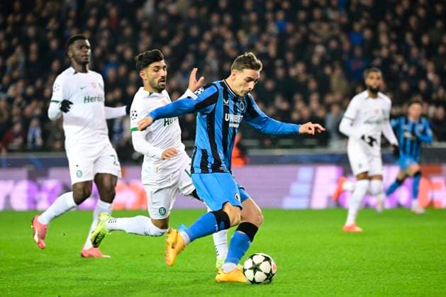 Club Brugge v Sporting CP - UEFA Champions League BRUGGE, BELGIUM - DECEMBER 10 : Nielsen Casper midfielder of Club Brugge during the UEFA Champions League 2024 25 League Phase MD6 match between Club Brugge and Sporting CP on December 10, 2024 in Brugge, Belgium, 10 12 2024 Brugge Belgium  Copyright: xPeterxDexVoechtx