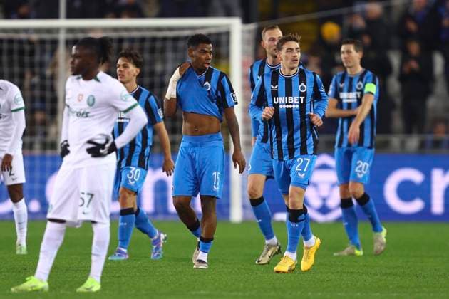 Club Brugge v Sporting CP - UEFA Champions League BRUGGE, BELGIUM - DECEMBER 10 : Nielsen Casper midfielder of Club Brugge celebrates scoring a goal during the UEFA Champions League 2024 25 League Phase MD6 match between Club Brugge and Sporting CP on December 10, 2024 in Brugge, Belgium, 10 12 2024 Brugge Belgium  Copyright: xTomasxSiskx