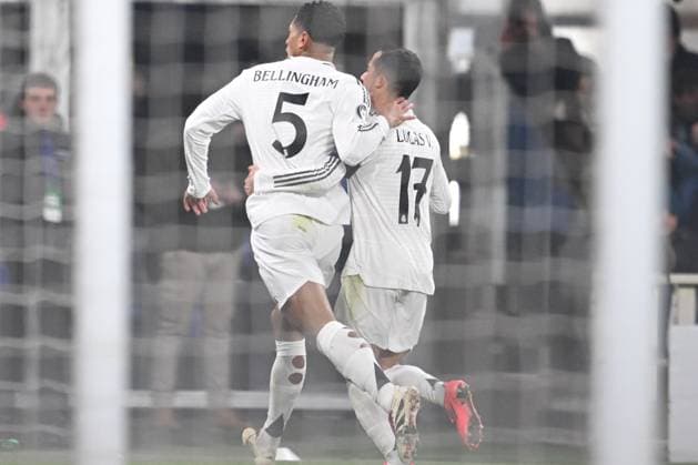 Atalanta BC v Real Madrid C.F. - UEFA Champions League 2024 25 League Phase MD6 Jude Bellingham of Real Madrid CF celebrates after a goal during the UEFA Champions League League Stage match, phase MD6, between Atalanta BC and Real Madrid CF in Bergamo, Italy, on December 10, 2024, at Gewiss Stadium Bergamo Italy  Copyright: xTizianoxBallabiox originalFilename:ballabio-atalanta241210_npRYH.jpg