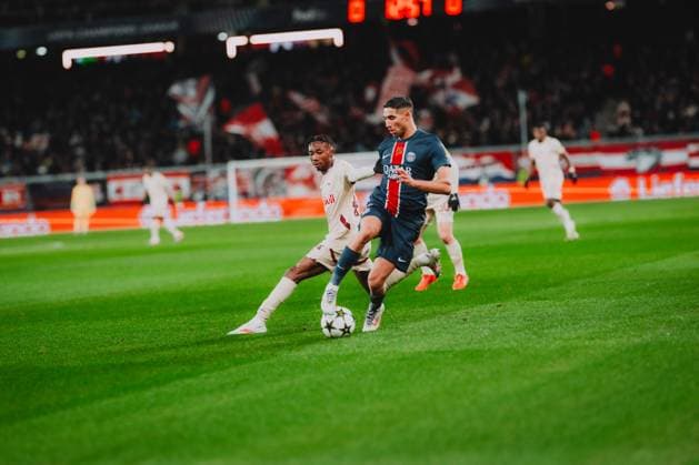 UEFA Champions League : FC Salzburg - Paris Saint Germain SALZBURG, DECEMBER 10:Dorgeles Nene of FC Salzburg in action during the UEFA Champions League league phase match FC Salzburg vs. Paris Saint Germain on December 10, 2024 in Salzburg, Austria. Copyright: xAndreasxSchaadx-xFCxRedxBullxSalzburgx _AS18274LR