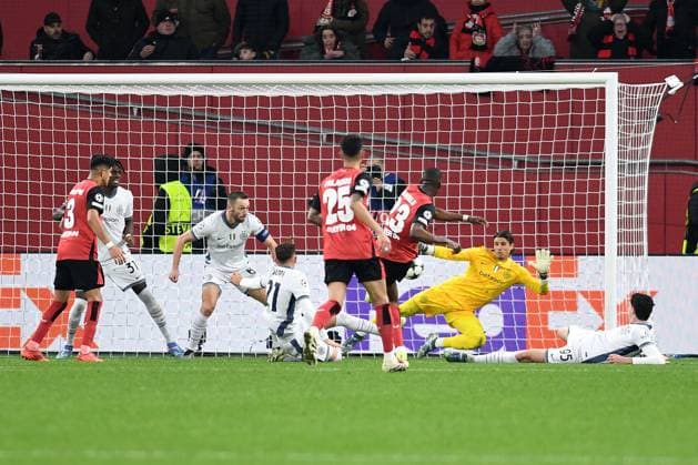 Nordi Mukiele Bayer 04 Leverkusen goal for 1 0 during the UEFA Champions League 2024 25 League Phase MD6 match between Bayer 04 Leverkusen and Inter Milan, BayArena on December 10, 2024 in Leverkusen, Germany Photo by Ralf Treese DeFodi Images Nordi Mukiele Bayer 04 Leverkusen Goal for 1 0 during the UEFA Champions League 2024 25 League Phase MD6 match between Bayer 04 Leverkusen and FC Internazionale Milano at BayArena on December 10, 2024 in Leverkusen, Germany Defodi 521 LEVINT20241210 047 Defodi-521