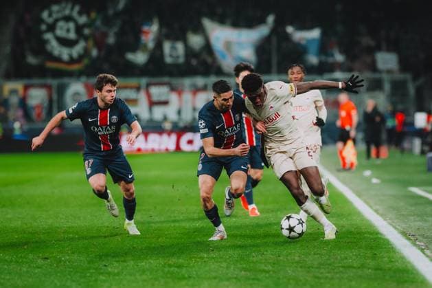 UEFA Champions League : FC Salzburg - Paris Saint Germain SALZBURG, DECEMBER 10: Lucas Gourna-Douath of FC Salzburg in action during the UEFA Champions League league phase match FC Salzburg vs. Paris Saint Germain on December 10, 2024 in Salzburg, Austria. Copyright: xAndreasxSchaadx-xFCxRedxBullxSalzburgx _AS18675LR