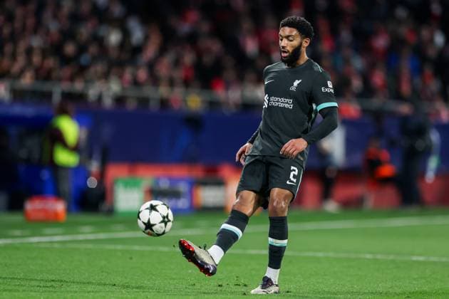 Girona, Spain, October 22nd 2024: Joseph David Joe Gomez (2 Liverpool FC) in action during the UEFA Champions League football match between Girona FC and Liverpool FC at the Montilivi Stadium in Girona, Spain (Judit Cartiel SPP) Copyright: xJuditxCartielx xSPPx spp-en-JuCaSp-JUCA0598