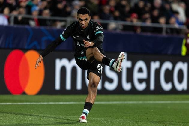 December 10, 2024, Barcelona, Barcelona, Spain: Alexander Arnlod of Liverpool F.C seen in action during the match of matchday 2 to UEFA Champions League between Girona F.C and Liverpool F.C at Estadi Montilivi. Finals score; Girona F.C : Liverpool F.C Barcelona Spain - ZUMAs316 20241210_znp_s316_058 Copyright: xMartixSeguraxRamonedax