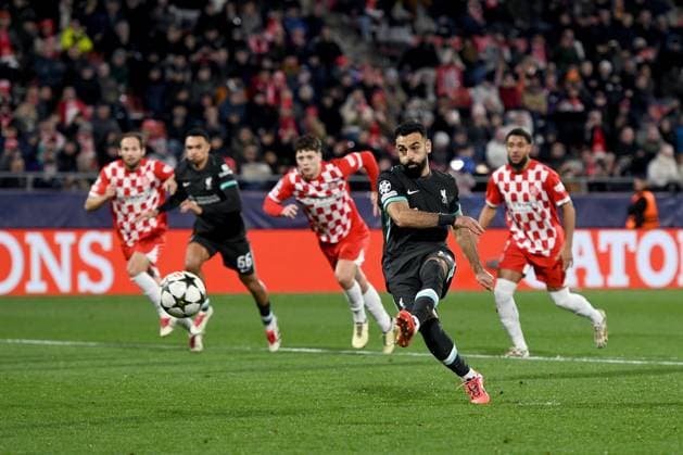 GIRONA FC vs LIVERPOOL FC Montilivi Municipal Stadium. Girona. Dec 10,2024 GIRONA FC-LIVERPOOL FC Dec 10,2024 Mohamed Salah (11) of Liverpool FC scores his team s first goal during the UEFA Champions League 2024 25 League Phase match between Girona FC and Liverpool FC at Montilivi Municipal Stadium in Girona, Spain. Girona ESP Copyright: xS.xRosx
