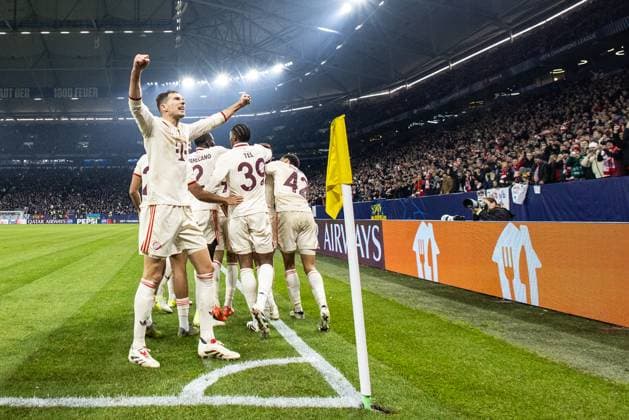 UEFA Champions League FC Shakhtar Donetsk FC Bayern Munich 10 12 2024 Michael Olise FC Bayern Munich, 17 UEFA Champions League FC Shakhtar Donetsk FC Bayern Munich Arena AufSchalke, Gelsenkirchen 10 12 2024 cheers to 1 5 Copyright: xBEAUTIFULxSPORTS Buriakovx