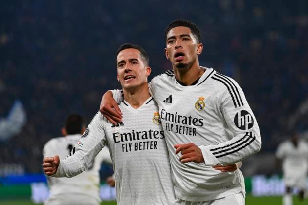 10th December 2024; Gewiss Stadium, Bergamo, Italy, UEFA Champions League Football, Atalanta versus Real Madrid; Jude Bellingham of Real Madrid celebrates his goal for 1-3 in the 59th minute  ActionPlus12725321 BestxImages