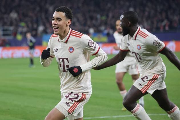 Jamal Musiala Muenchen 42 GER, Shakhtar Donetsk FC Bayern Muenchen, Football, Champions League, Matchday 6, Season 2024 2025, 10 12 2024 GER, Shakhtar Donetsk FC Bayern Muenchen, Football, Champions League, Matchday 6, Season 2024 2025, 10 12 2024 Gelsenkirchen Copyright: xEibner-Pressefoto JoergxNiebergax EP_JNL
