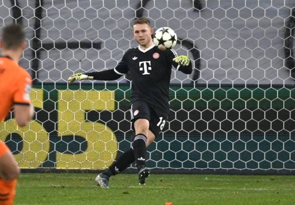 Goalkeeper Daniel Peretz FC Bayern Muenchen 10 12 2024, Football UEFA Champions League 2024 25, 6 Matchday in Gelsenkirchen, Shakhtar Donetsk FC Bayern Munich 1 5 Gelsenkirchen Veltins Arena North Rhine-Westphalia Germany Team2