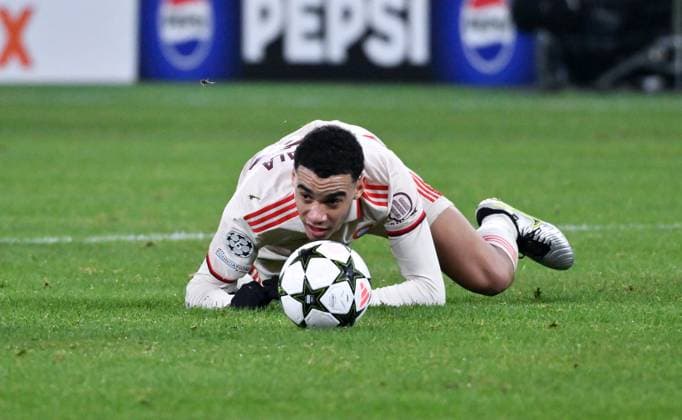 Jamal Musiala Bayern Muenchen 10 12 2024, Football UEFA Champions League 2024 25, Matchday 6 in Gelsenkirchen, Shakhtar Donetsk FC Bayern Munich 1 5 Gelsenkirchen Veltins Arena North Rhine-Westphalia Germany Team2